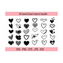 hand drawn heart svg, heart bundle svg, doodle heart svg, valentine heart svg, open heart svg, leopard heart svg, weddin