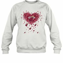 love miami heat basketball hearts sweatshirt