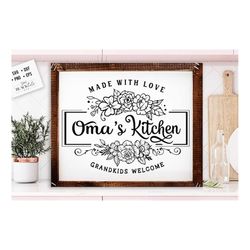 Oma's Kitchen Svg, Grandma's Kitchen Svg, Nana's Kitchen Svg, Kitchen Svg, Pot Holder Svg, Kitchen Svg