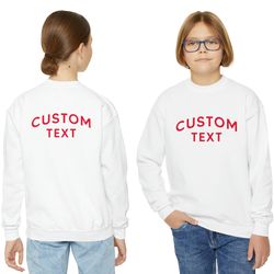 Youth Crewneck Sweatshirt, Personalized Sweatshirt, Custom Sweatshirt