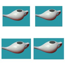 Flora Jal Ceramic Neti Pot - Your Natural Sinus Relief and Easy Breathing Aid pack of 4