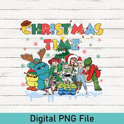 retro toy story merry christmas png, vintage toy story friends png, disney group png, vintage retro disney family travel