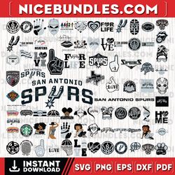 83 files san antonio spurs team bundles svg, san antonio spurs svg, nba teams svg, nba svg, instant download