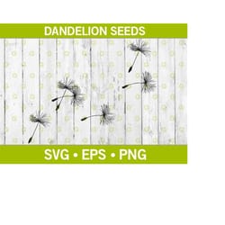 dandelion flower floating seeds svg, dandelion flower svg, dandelion seeds svg, nature svg, flower svg, flower seeds svg