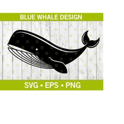 Blue Ocean Whale SVG, Sea Creature Svg, Wild Animal Svg, Whale Svg, Big Fish Svg, Whale Cut File, Fish Cut File, Sea Fis