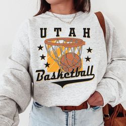 Utah Jaz, Vintage Utah Basketball Sweatshirt T-Shirt, Utah Basketball Crewneck, Jazz T-Shirt, Utah Fan Shirt, Retro Utah