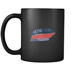 love tennessee state native home map outline black 11oz mug