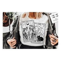 the lovers svg, the lovers tarot card svg, skeleton lovers svg, love skeletons svg, tarot card svg, the moon tarot card