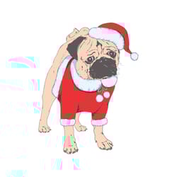 pug santa xmas christmas, christmas svg, cricut file, christmas shirt svg, christmas logo svg, instant download