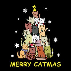 merry catmas svg, merry catmas vector, catmas tree svg, catmas tree vector, logo christmas svg, instant download