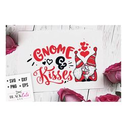 Gnome and kisses SVG, Valentine's Day SVG, Valentine Gnome Svg, Gnome Svg
