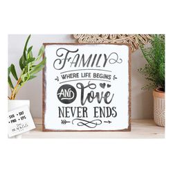 Family where life begins SVG,  Family tree svg, Family svg,Family definition svg, Family quotes svg, Home svg