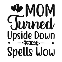MOM TURNED UPSIDE DOWN SPELLS WOW SVG, Best Grandma SVG, Grandma Shirt SVG, Mothers Day svg, Clip Art, Digital Download