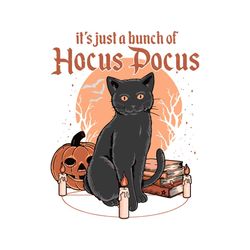 vintage just a bunch of hocus pocus black cat svg download