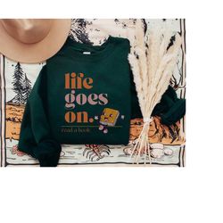 funny retro read a book crewneck sweatshirt, book lover gift, bookish sweatshirt, book club shirt, book sweater, reading