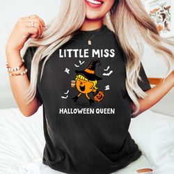 little miss halloween queen shirt, pumpkin halloween shirt, pumpkin queen shirt, funny halloween shirt, halloween gifts