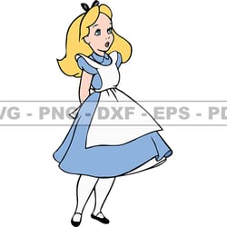 alice in wonderland svg, alice svg, cartoon customs svg, incledes png dsd & ai files great for dtf, dtg 30