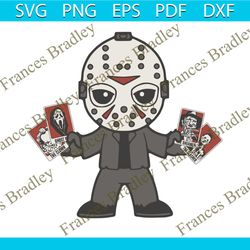 halloween horror characters tarot card svg graphic file