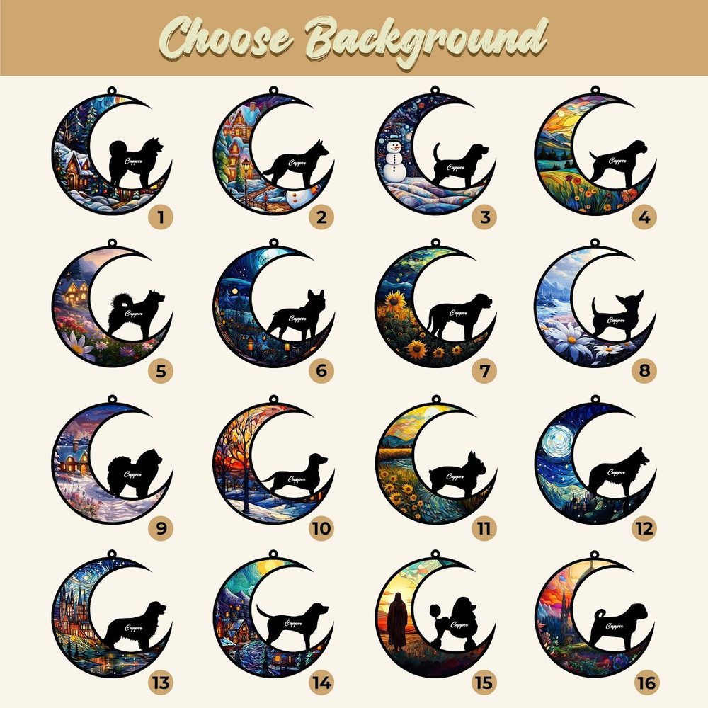 Personalized Dog Memorial Suncatcher, Personalized Dog Memorial Christmas Ornament, Thoughtful Gift for Dog Lovers, Suncatcher Pet Memorial - 2.jpg