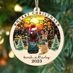 personalized dog suncatcher, custom dog ornament, dog christmas ornaments, dog mom gifts, dog suncat
