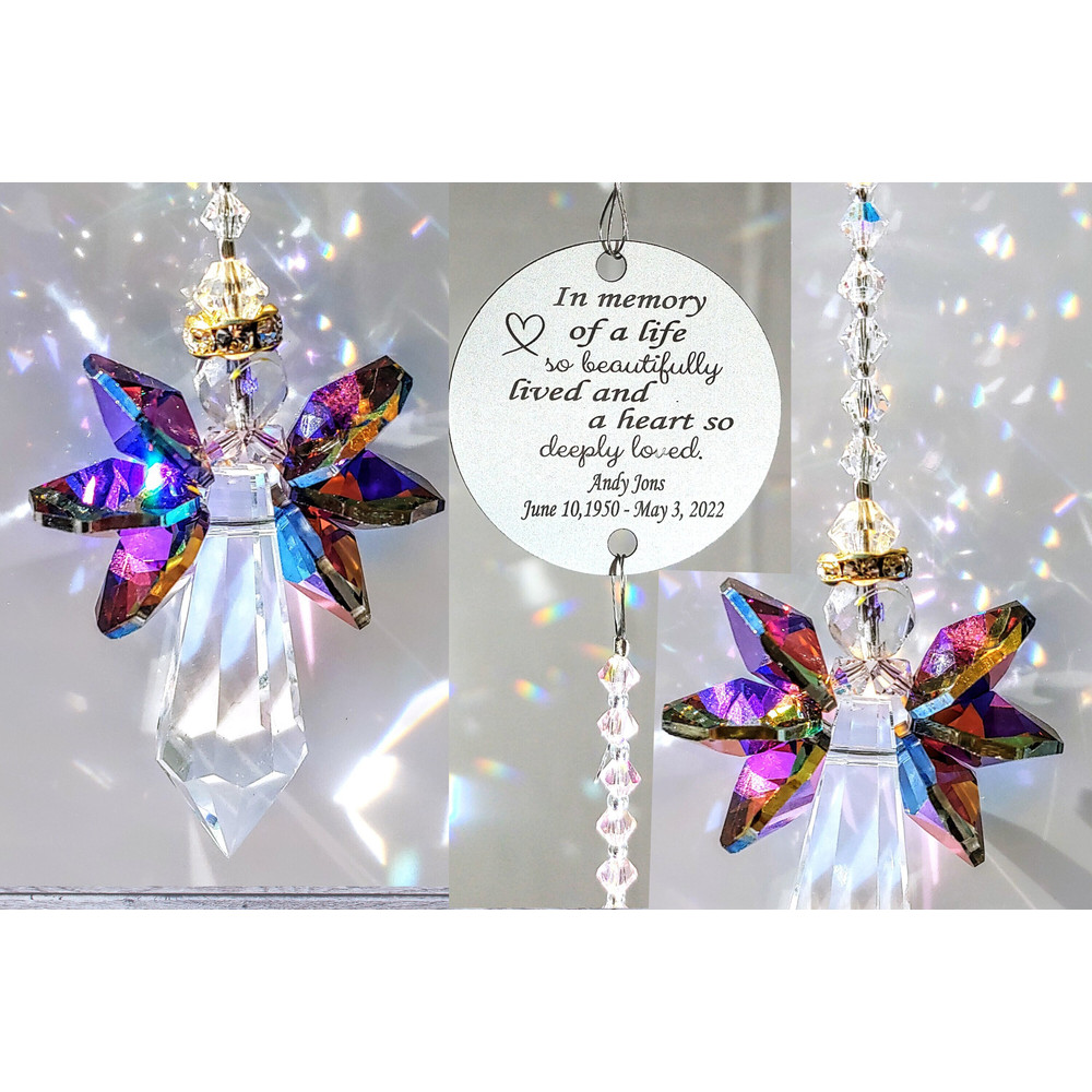 Personalized Memorial Suncatcher Angel Suncatcher Mamorial Gift Memorial Keepsake Personalized Suncatcher - 1.jpg