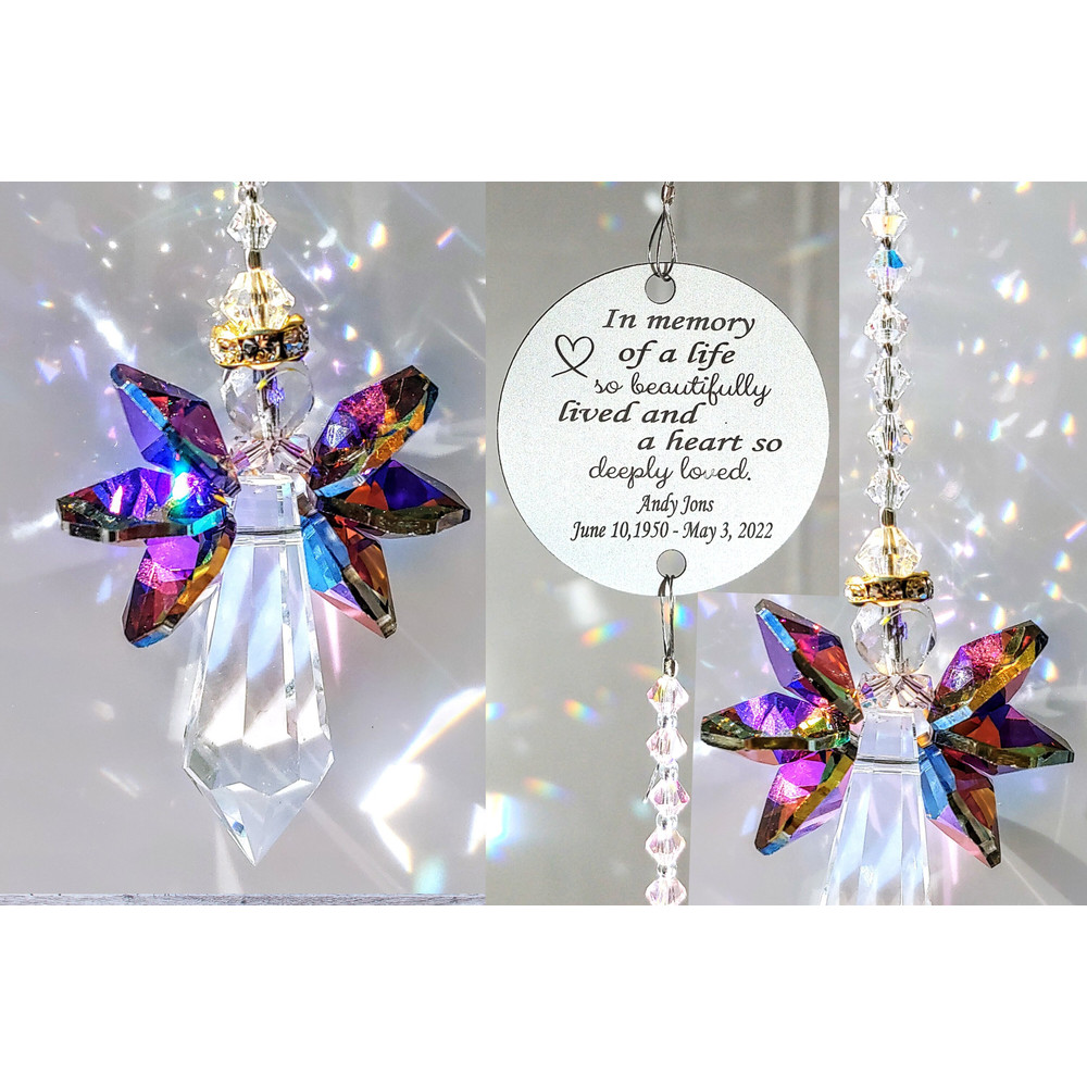 Personalized Memorial Suncatcher Angel Suncatcher Mamorial Gift Memorial Keepsake Personalized Suncatcher - 4.jpg