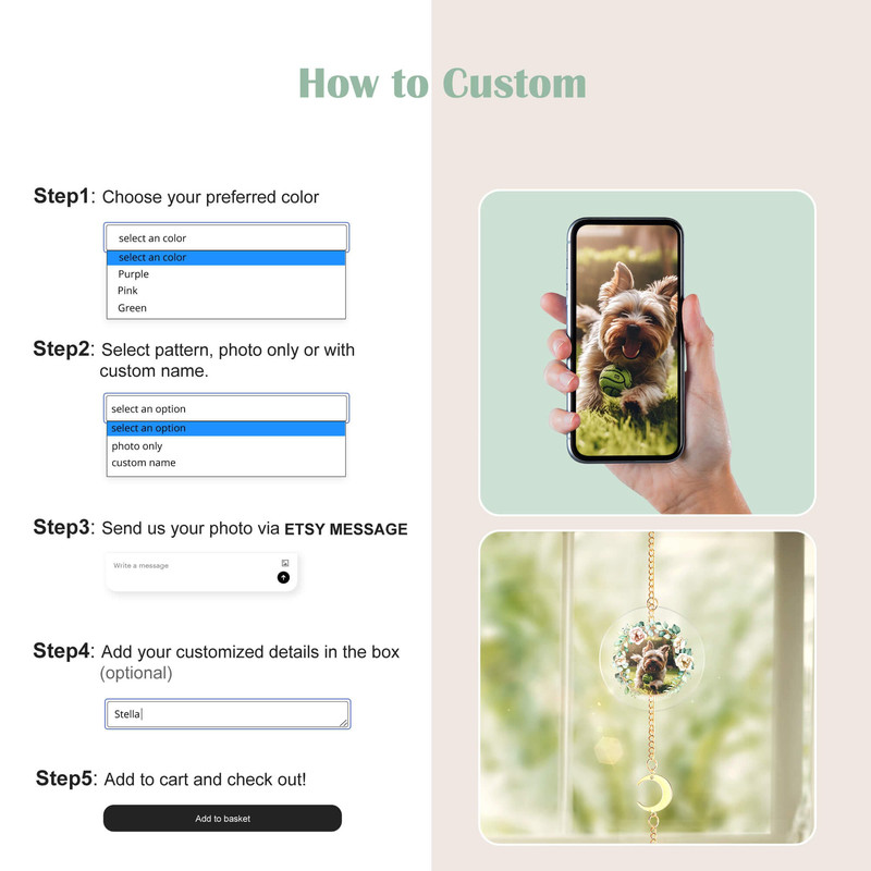 Personalized Pet Memorial Sun Catcher, Crystal Rainbow Bridge Sun Catcher - A Cherished Pet Memorial Gift, Loss of Pet Sympathy Gift - 8.jpg