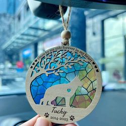 personalized suncatcher ornament, custom car hanger memorial gifts, dog decoration, memorial gifts,