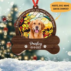 Personalized Suncatcher Ornament, Pet Memorial Ornament with Photo, Dog Loss Gift, Pet Remembrance,