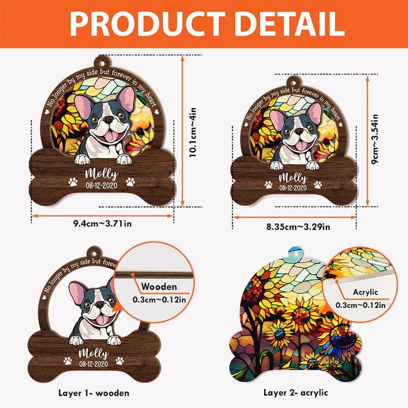 Personalized Suncatcher Ornament, Pet Memorial Ornament with Photo, Dog Loss Gift, Pet Remembrance, Custom Dog, Christmas Ornaments - 2.jpg