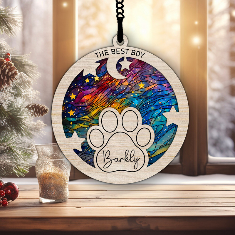 Personalized Suncatcher, Dog Breed Ornament, Loss Of Dog Sympathy Gift, Dog Memorial Suncatcher, Memorial Gifts For Dog Lover - 3.jpg