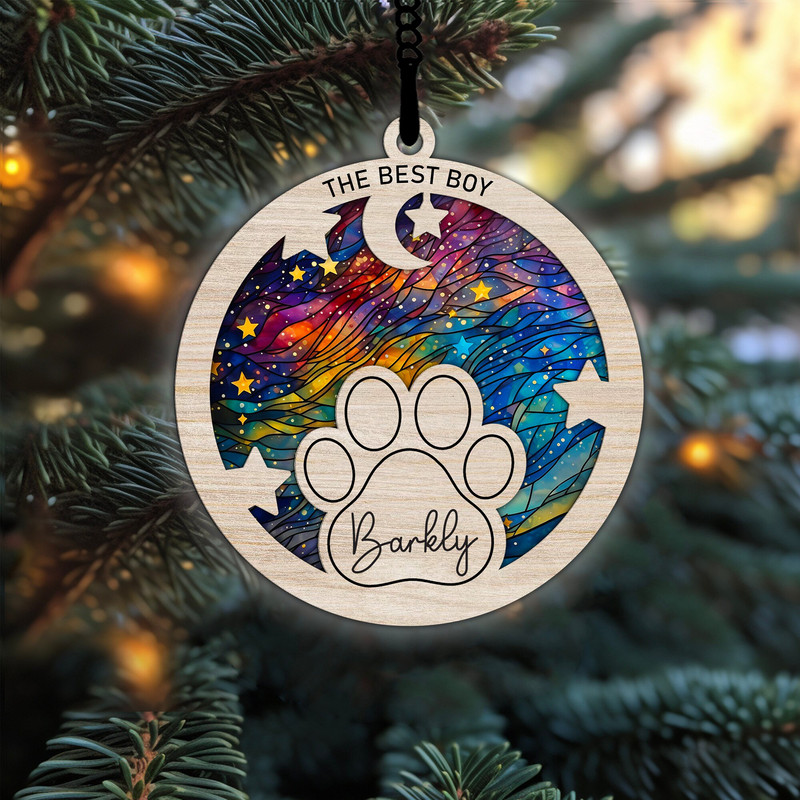 Personalized Suncatcher, Dog Breed Ornament, Loss Of Dog Sympathy Gift, Dog Memorial Suncatcher, Memorial Gifts For Dog Lover - 4.jpg