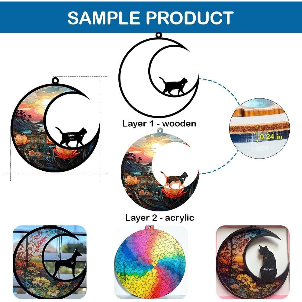 Pet Memorial Suncatcher Ornaments, Custom Dog Breed Name Date Memorial Suncatcher, Christmas Gift for Dog Lovers, Loss of Pet Sympathy Gift - 4.jpg