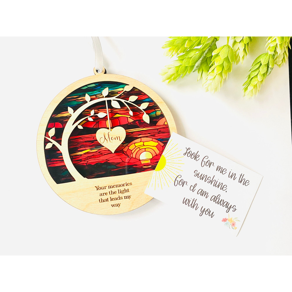 sun catcher Sympathy gift, poem card Memorial suncatcher, sympathy gift, loss of mom, mother, dad, brother, sister , friend Personalized - 6.jpg