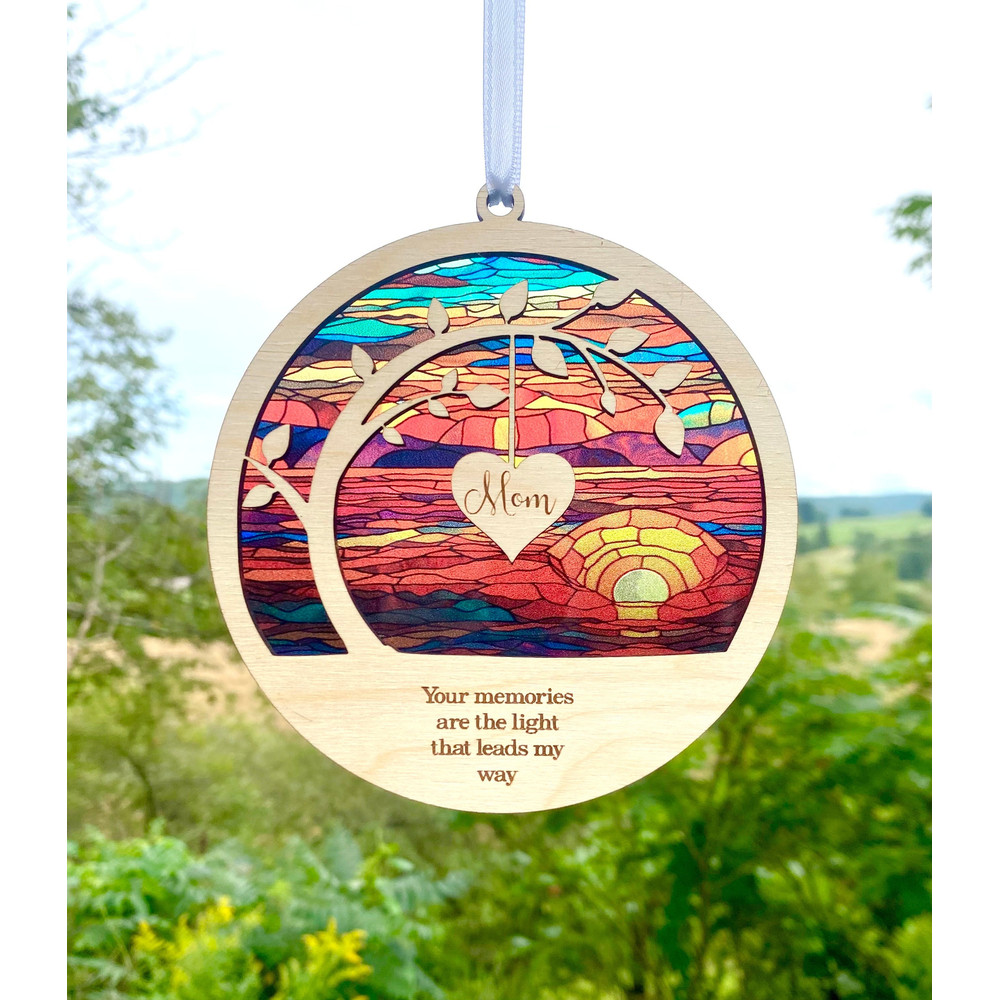 sun catcher Sympathy gift, poem card Memorial suncatcher, sympathy gift, loss of mom, mother, dad, brother, sister , friend Personalized - 9.jpg