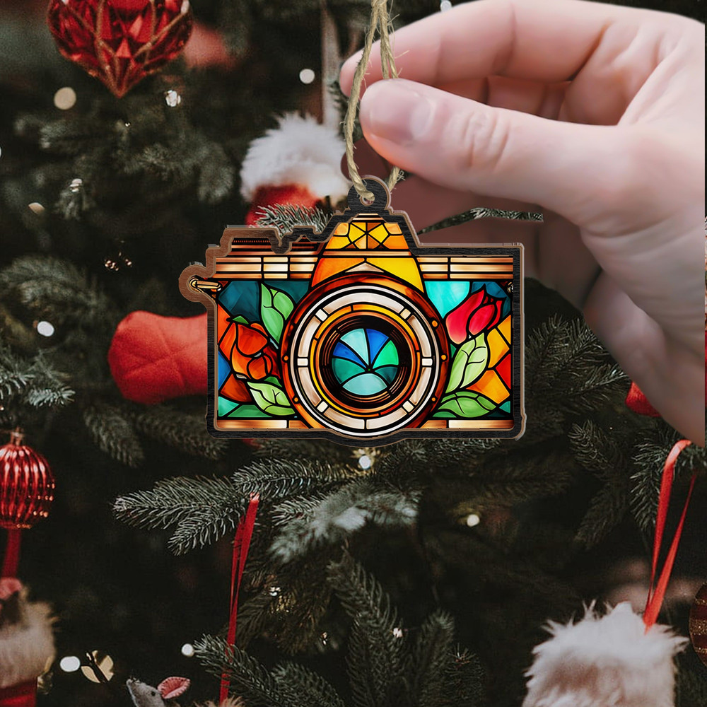 Vintage Camera Suncatcher Gifts, Vintage Camera Suncatcher Ornament, Vintage Camera Suncatcher Gifts, Vintage Camera Christmas Ornament - 2.jpg