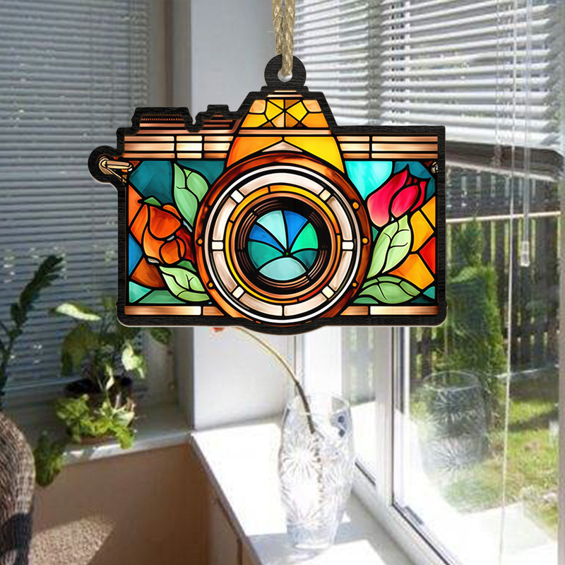 Vintage Camera Suncatcher Gifts, Vintage Camera Suncatcher Ornament, Vintage Camera Suncatcher Gifts, Vintage Camera Christmas Ornament - 3.jpg