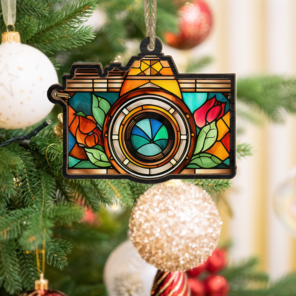 Vintage Camera Suncatcher Gifts, Vintage Camera Suncatcher Ornament, Vintage Camera Suncatcher Gifts, Vintage Camera Christmas Ornament - 4.jpg