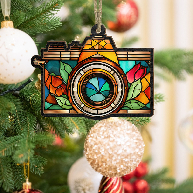 Vintage Camera Suncatcher Gifts, Vintage Camera Suncatcher Ornament, Vintage Camera Suncatcher Gifts, Vintage Camera Christmas Ornament - 4.jpg
