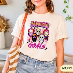 horror movie gift, scary halloween shirt, horror characters, halloween party, horror halloween, squad goals horror team