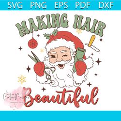 retro vintage making hair beautiful svg digital cricut file