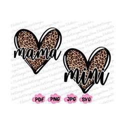 leopard mama mini shirt png svg, leopard mama png, leopard mini png, leopard heart mama png svg, mama mini png, mama png
