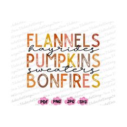 flannels hayrides pumpkins sweaters bonfires svg png, fall svg, pumpkins png,flannels hayrides pumpkins,autumn,thanksgi