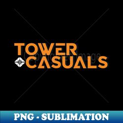 Tower Casuals Logo Orange Blue Blue - Special Edition Sublimation PNG File - Bold & Eye-catching