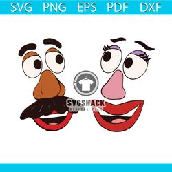funny mr potato and ms potato head couple svg download