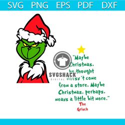 funny santa grinch maybe christmas svg digital cricut file