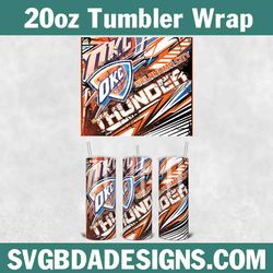oklahoma city thunder tumbler template 20oz, basketball tumbler wrap, 20oz nba tumbler template, nba tumbler wrap