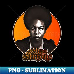 Retro Nina Simone Tribute - Instant PNG Sublimation Download - Bring Your Designs to Life