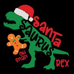 santa saurus rex svg, christmas svg file, gingerbread man svg, oh snap svg, logo christmas svg, instant download