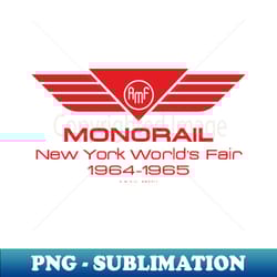 1964-65 worlds fair new york - amf monorail wings red - exclusive png sublimation download - unleash your creativity